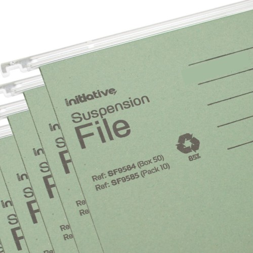 Green hanging suspension files - green,